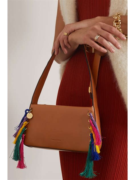 see by chloe tassel bag|SEE BY CHLOÉ Tilda tasseled leather shoulder bag.